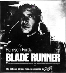 Blade Runner advertisement for the National College Preview by Schlitz.